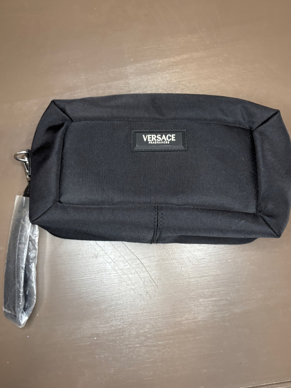 Versace Jeans Collection Black Men's Belt Bag with Logo Patch